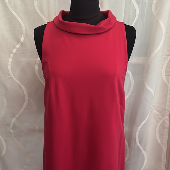 Ann Taylor, Sleeveless, Pink, High Neck Dress, Size Medium - Picture 2 of 8